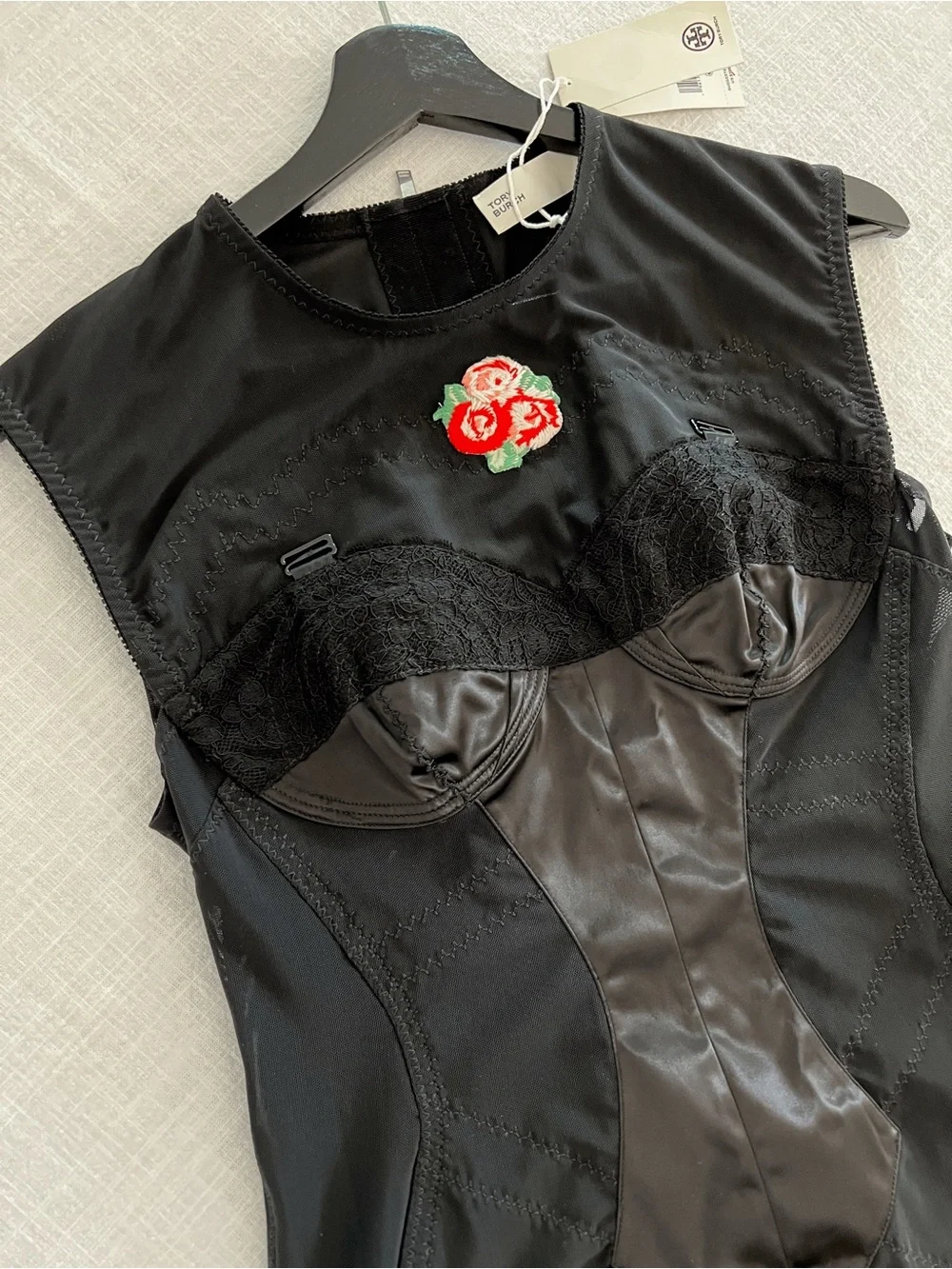 NWT Tory Burch Fall/Winter 2023 Runway Mesh Corset Top - Size 6 Retail $1998